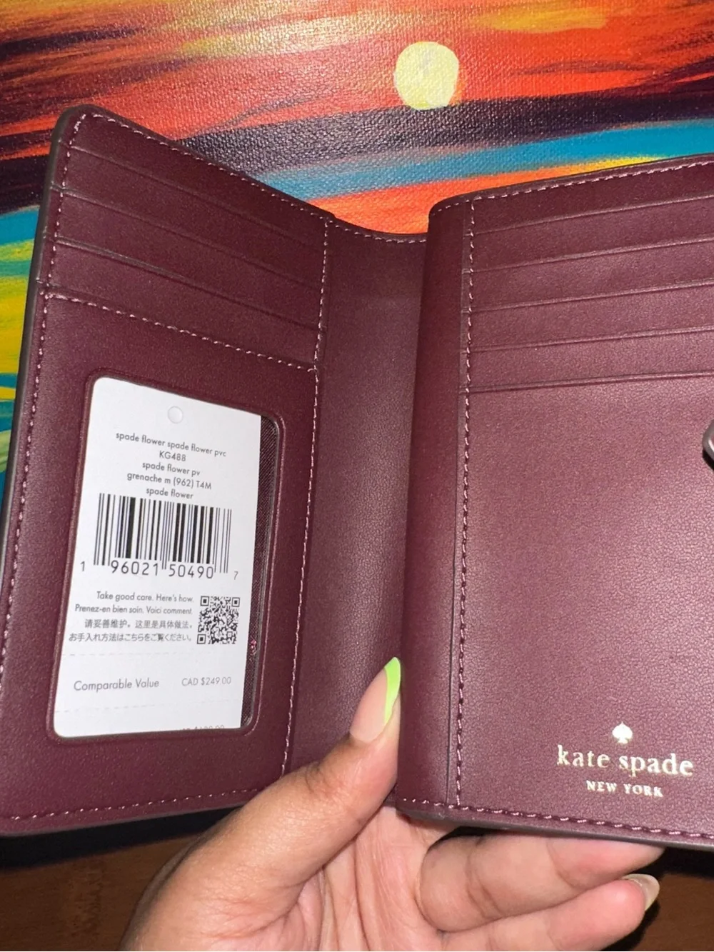 NWT Kate Spade Pink Floral Jacquard Continental Wallet
